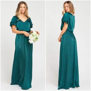Show Me Your MuMu Green Emerald Maxi Dress XXS